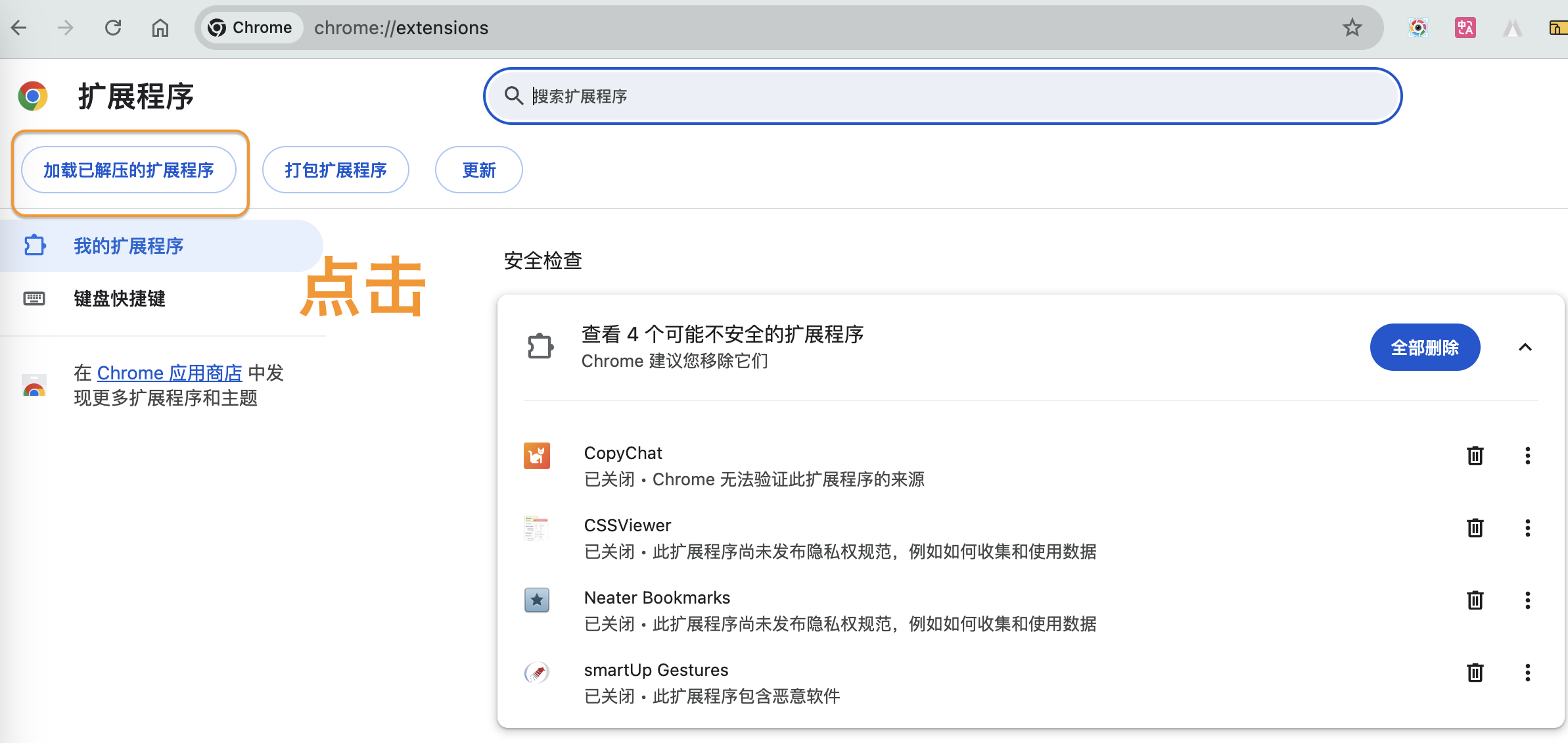 加载扩展示意图
